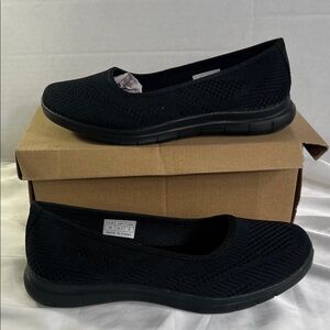 Jabasic Black Women's Slip On Loafers Size 8 Lightweight New